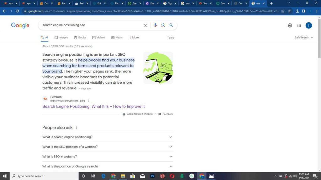 google first positiion