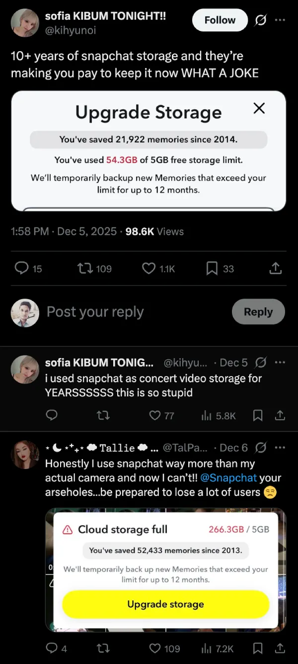 snapchat memories upgrade storage snapchat memories upgrade storage